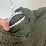 J. McLaughlin  Arlette Sweater XS Knit Rib Stretch Button Turtleneck Solid Green Photo 1