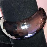 Dark Metal Gunmetal Metallic Chunky Retro Asymmetrical Boho Bangle Bracelet Black Photo 0
