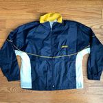 Brooks  Vintage Navy Yellow Windbreaker Pockets Jacket Women’s Size M Photo 9