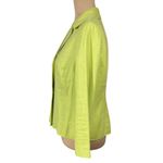 Coldwater Creek  Linen Blend Jacket Y2K Chartrusse Size 8P Petite Photo 1