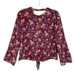 Madewell Bell Sleeve Tie Top in Antique Floral Blouse Photo 0
