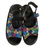 Wolky 3204 Jewel Wedge European Walking Sandal Picasso Multi Women's size 43 Black Photo 1