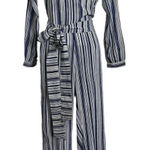 Calypso St. Barth 𝅺 Silk Jumper Blue White Striped Tie Belt Size XS‎ Photo 0