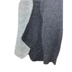 Catherine Malandrino Womens Grey Color Block Wool Sweater Large Boat Neck Cozy Photo 7