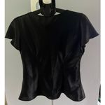 MSK Women's‎ Black Polyester V Neck Rhinestone Short Sleeve Dress Blouse Size L Size L Photo 6
