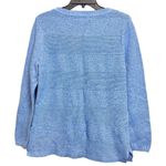 Talbots Large Blue 100% Cotton Cable Knit Sweater Pullover Crew Neckline Photo 1
