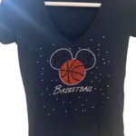 Cotton Heritage short sleeve tshirt Mickey Mouse bling basketball medium Black Photo 3