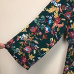 Frye Women’s Boho Floral Multi-Color Defined Waist Button-Up Long Sleeve Blouse Photo 4