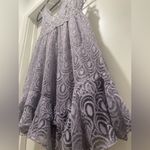 Free People FP One Boho Purple Lace Adella Slip Dress With Two Tier Ruffle Skirt Photo 8