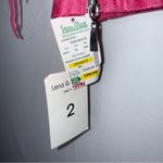 NWT‎ Lena Gabrielle Fringe Leather Jacket Barbie Pink with Grommets Size 2 Photo 4