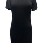 Glamour‎ Little Black Midi Dress Size 10 90s Versatile Minimalist Chic Mod Fem Photo 0