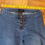 Finity Petites Women’s 8 P Vintage Lace Up Crop Jeans Retro Boho Western 90s Blue Size 8P Photo 1