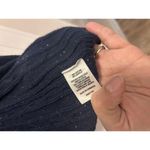 kim rogers Navy Blue Speckled Long Open Front Cable Knit Cardigan Women Size XL Photo 3