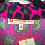 Jude Connally Susanna Leopard Orchid Print Dress Womens Large New Pink Photo 3