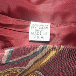 Brooks Brothers  Women’s Equestrian Maroon Vest 4 Button Rayon Medium VTG RARE Photo 8