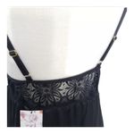 Osvtni Black Floral Lace Chemise Babydoll Size L Lingerie Scalloped Full Slip Size L Photo 9