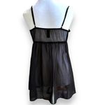 Ambrielle ruffle bust black sheer slip lingerie M nightgown Teddy New‌‌‌‌‌‌‌ Size M Photo 2