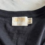 Nation Ltd  Womens Top Small Black V Neck 3/4 Sleeve Ruffle Cuff‎ Blouse Photo 1