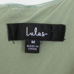 Lulus  Womens Sage Green Floral Satin Cowl Neck Slip Mini Dress Size M Party Photo 5