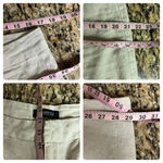 Soundstyle Beige High Rise Linen Blend Wide Leg Pants Women’s 12 Beach Boho Photo 3