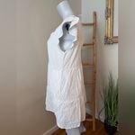 Abercrombie & Fitch  White Tiered Mini Dress Flutter Sleeves Tie Back Dress Lg Photo 8