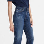 AG Adriano Goldschmied AG Phoebe Vintage High Rise straight leg dark wash ankle crop denim jeans Jean Photo 0