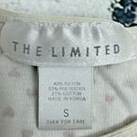 The Limited  Red Heart Print Top Womens [Size Small] Short‎ Sleeve Crew Neck Photo 1