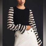 Anthropologie  Maeve Contrast-Sleeve Sweater Size XS. B21 Photo 1