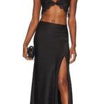 Bec & Bridge Camille Satin Maxi Skirt Black Womens Size 4 Photo 0