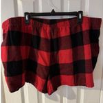 Old Navy Womens Buffalo Plaid Red/Black Flannel Sleep Shorts Sz XXL Cotton Photo 1