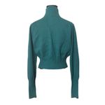 Urban Outfitters  Teal Zip-Up Mock Neck Cropped Sweater Jacket Women’s Large Photo 1