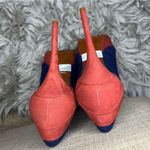 Schutz  blue & orange suede platform stiletto high heels women's shoe size 7 B Photo 5