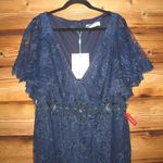 Mac Duggal  67493 Womens Blue VINTAGE FLUTTER SLEEVE EVENING GOWN Dress Photo 6