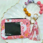 Floral Wristlet Card Wallet Pink Photo 7