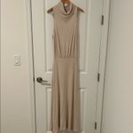 Anthropologie  Lourdes Maxi Sweater Dress Size Small Cream Sleeveless Cowl Neck Photo 3
