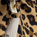 Anthropologie Leopard Cheetah Print Pattern Long Sleeve Midi Dress Button Cinch Waist Large Photo 11