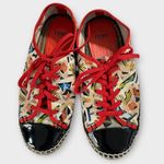 Fendi  Junia Espadrille Women's Size 36.5 Vintage Printed Multicolor‎ Lace Up Photo 4