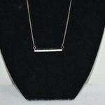 Source Unknown Vintage Flashy Rhinestone Bar Silver Tone Link Chain Holiday Party Necklace Photo 0