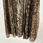 Susan Graver  Multi Animal Print Sleeveless Sheer Vest W/ Pockets Size M Photo 2