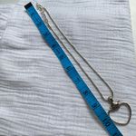 Brighton Vintage Silver tone Scroll Heart Charm Clip Swarovski Crystal Necklace Photo 8