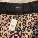 Loft Brown and Tan Shorts with Leopard Print size 14 brand new inseam 4” Photo 2