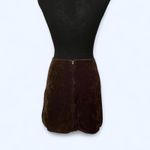 Brown vintage Y2K velvet mini skirt Size 25 inch waist Photo 3