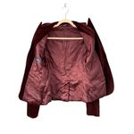 T1 Ben Silver Charleston Velvet Blazer Burgundy Two Button Jacket Red Size 8 Photo 6