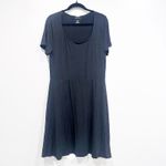 NWT Posh Peanut Black Bamboo Spandex Scoop Short Dress Dress XL Papook Photo 2