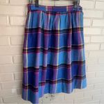 Diane Von Furstenberg Vintage  Plaid Wool Skirt Pink Purple Academia 14 Photo 5