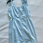 Madewell chambray button front cotton mini dress Photo 0