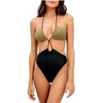 NWT VIX Paula Harmony Solid Gl One Piece Swimsuit Olive Black Sz Large SOLD OUT Black Photo 8
