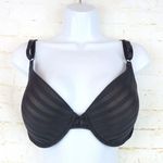 Maidenform T-Shirt Bra Womens Black Beige Stripe 40D Style 05701 Underwire Lined Photo 7