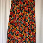 Vintage Women's Maxi Skirt Vibrant Floral Size L Boho Lagenlook Beachy 90's Y2K Black Size L Photo 4