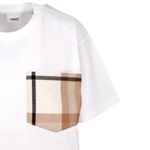 Burberry NWT  Oversized Checked Twill Trimmed Organic Cotton T-Shirt Size XS Photo 6